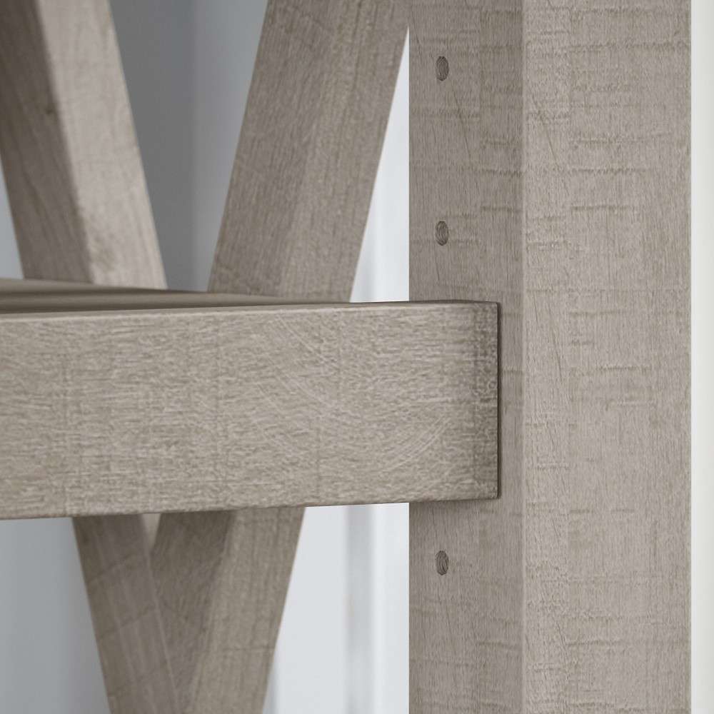 Bush Furniture - Key West 5 Shelf Bookcase Set in Washed Gray - KWS046WG veiw 5