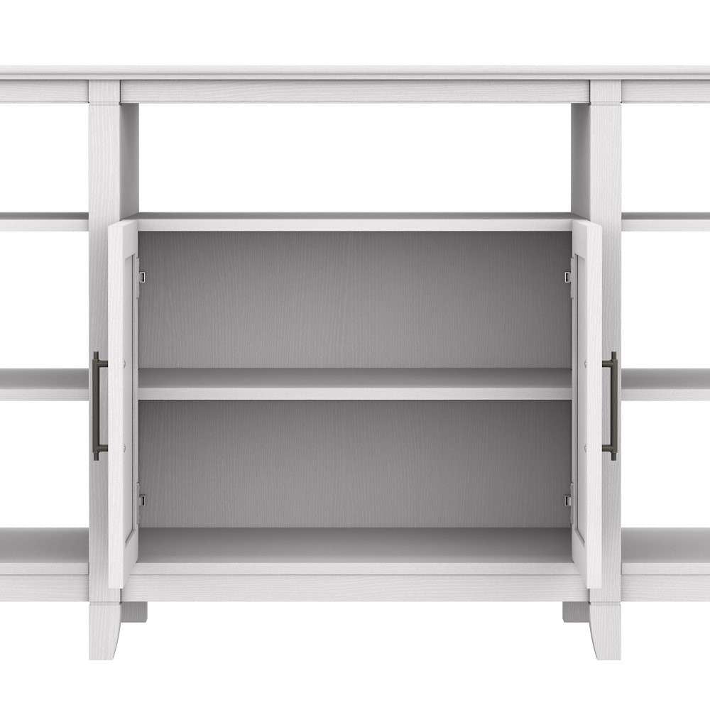 Bush Furniture - Key West Tall TV Stand with (Set of 2) Bookcases in Pure White Oak - KWS027WT veiw 4