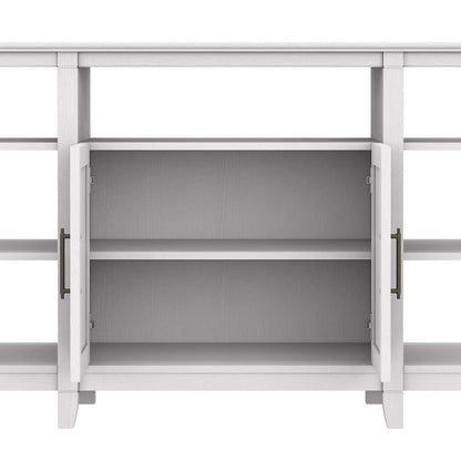Bush Furniture - Key West Tall TV Stand with (Set of 2) Bookcases in Pure White Oak - KWS027WT veiw 4