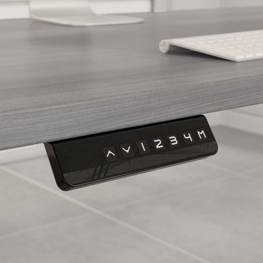 Bush Business Furniture - Move 60 Series 72W x 30D Electric Height Adjustable Standing Desk in Platinum Gray with Black Base - M6S7230PGBK veiw 2