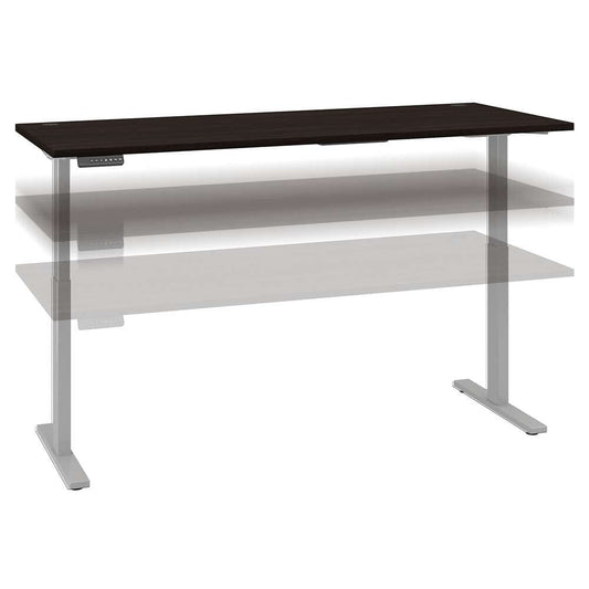 Bush Business Furniture - Move 60 Series 72W x 30D Electric Height Adjustable Standing Desk in Black Walnut with Cool Gray Metallic Base - M6S7230BWSK veiw 1