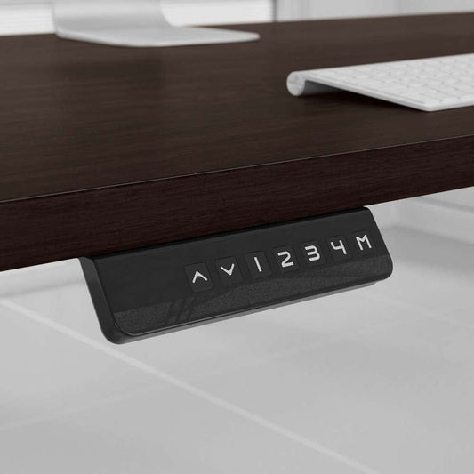 Bush Business Furniture - Move 60 Series 72W x 30D Electric Height Adjustable Standing Desk in Black Walnut with Cool Gray Metallic Base - M6S7230BWSK veiw 2