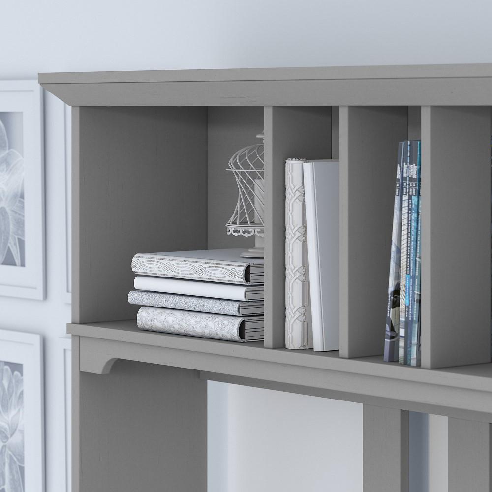 Bush Furniture - Salinas 60W L Shaped Desk with Hutch in Cape Cod Gray - SAL004CG veiw 4