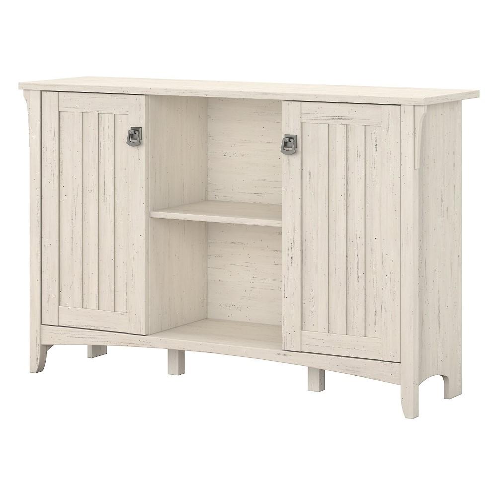 Bush Furniture - Salinas Accent Storage Cabinet with Doors in Antique White - SAS147AW-03 veiw 1
