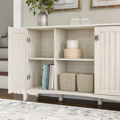 Bush Furniture - Salinas Accent Storage Cabinet with Doors in Antique White - SAS147AW-03 veiw 3
