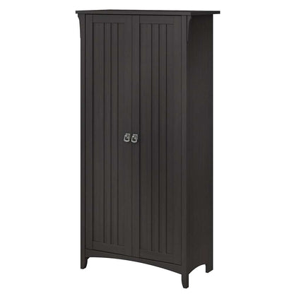 Bush Furniture - Salinas Bathroom Storage Cabinet with Doors in Vintage Black - SAL015VB veiw 1