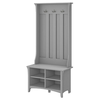 Bush Furniture - Salinas Hall Tree with Storage Bench in Cape Cod Gray - SAL001CG veiw 1