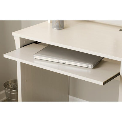 Bush Furniture - Salinas Mission Desk with Hutch, File Cabinet and 5 Shelf Bookcase in Antique White - SAL002AW veiw 4