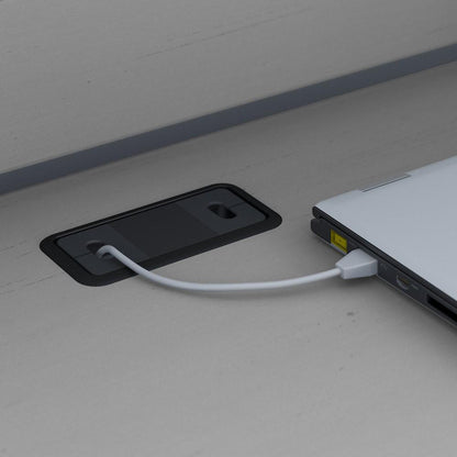 Bush Furniture - Salinas Mission Desk with Hutch, Lateral File Cabinet and Bookcase in Cape Cod Gray - SAL002CG veiw 5