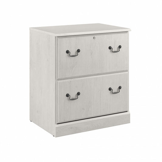 Bush Furniture - Saratoga 2 Drawer Lateral File Cabinet in Linen White Oak - EX45754-03 veiw 1