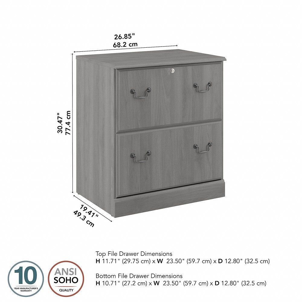 Bush Furniture - Saratoga 2 Drawer Lateral File Cabinet in Modern Gray - EX45854-03 veiw 6