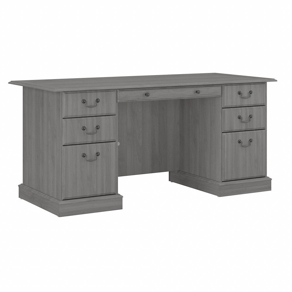 Bush Furniture - Saratoga Executive Desk with Drawers in Modern Gray - EX45866-03K veiw 1