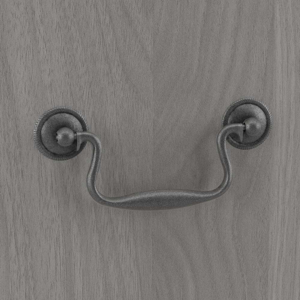 Bush Furniture - Saratoga L Shaped Computer Desk and Bookcase Set in Modern Gray - SAR005MG veiw 3