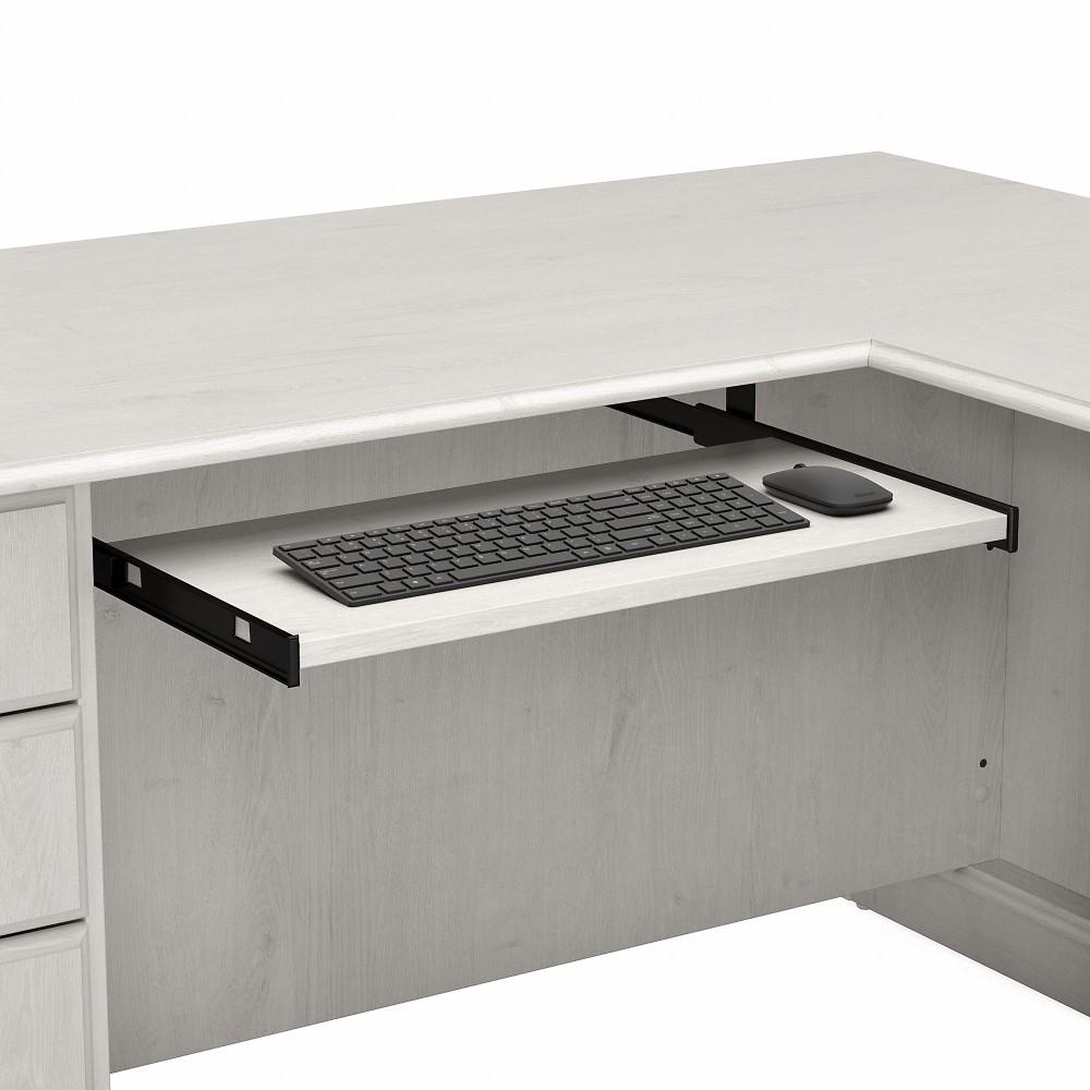 Bush Furniture - Saratoga L Shaped Computer Desk with Drawers in Linen White Oak - EX45770-03K veiw 5