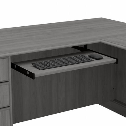 Bush Furniture - Saratoga L Shaped Computer Desk with Drawers in Modern Gray - EX45870-03K veiw 5