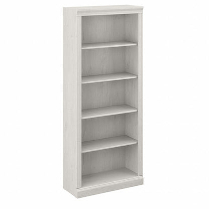 Bush Furniture - Saratoga Tall 5 Shelf Bookcase in Linen White Oak - W1645C-03 veiw 1