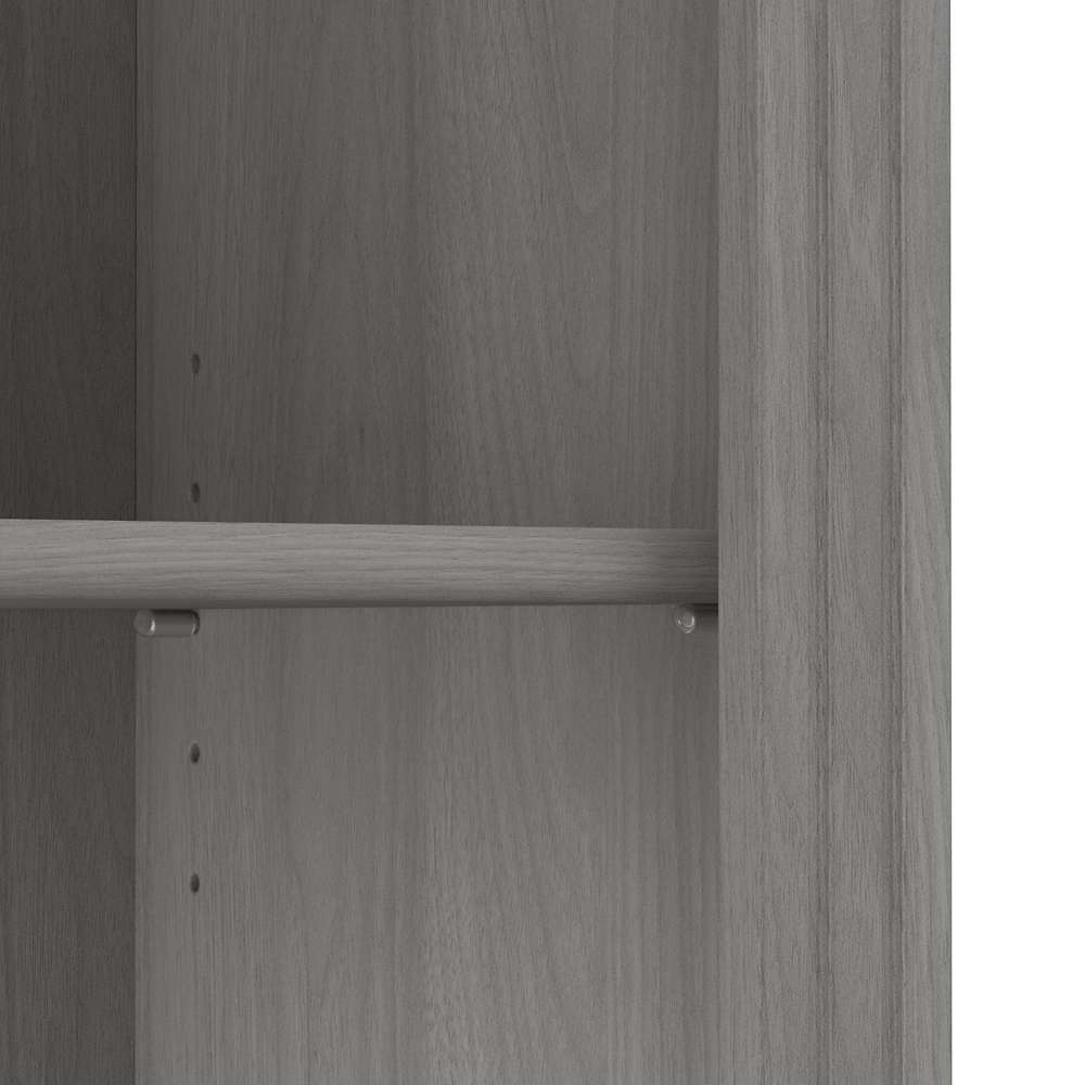 Bush Furniture - Saratoga Tall 5 Shelf Bookcase (Set of 2) in Modern Gray - SAR008MG veiw 3