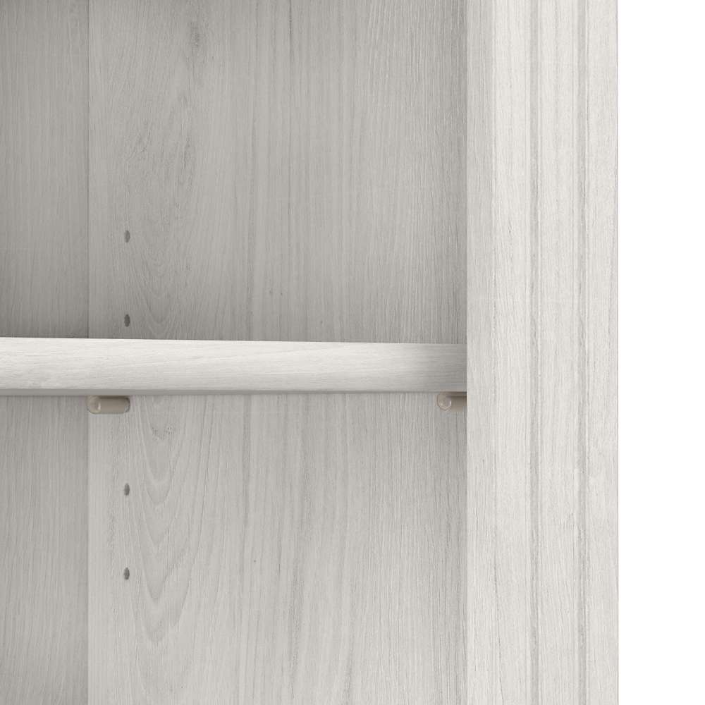 Bush Furniture - Saratoga Tall 5 Shelf Bookcase (Set of 2) in Linen White Oak - SAR008LW veiw 3