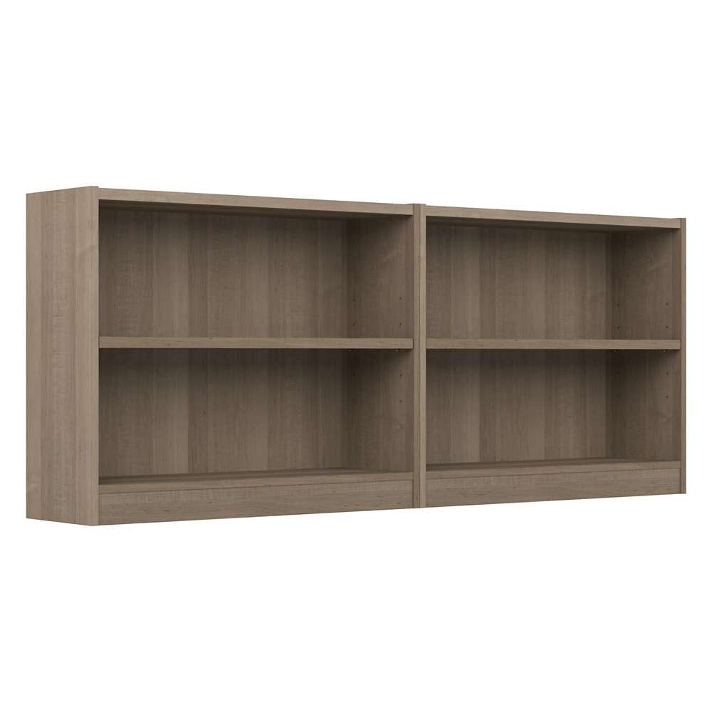 Bush Furniture - Universal 2 Shelf Bookcase in Ash Gray (Set of 2) - UB001AG veiw 1