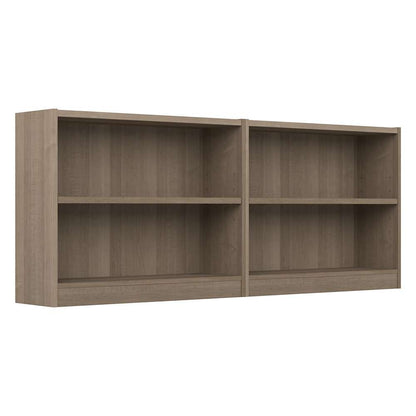 Bush Furniture - Universal 2 Shelf Bookcase in Ash Gray (Set of 2) - UB001AG veiw 1