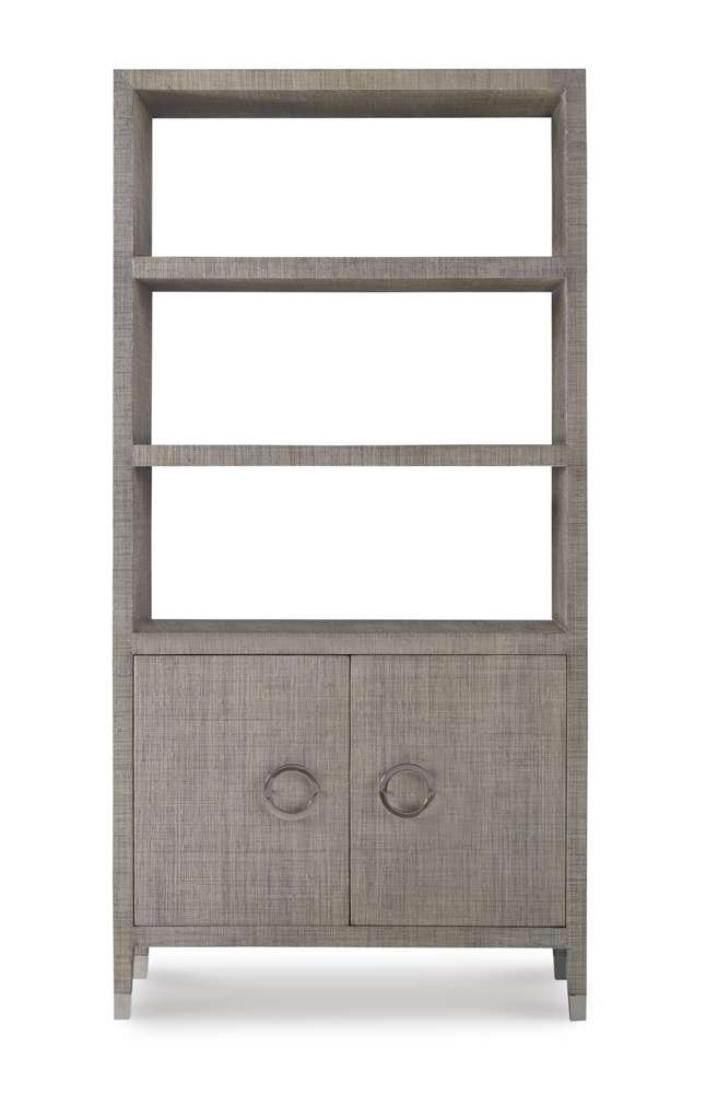 Century Furniture - Curate - Charleston Bookcase-French Grey - CT5018-FG veiw 3
