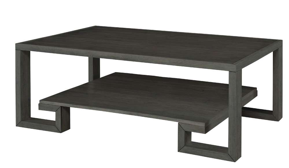 Century Furniture - Curate - Greek Key Cocktail Table-Mink - CT1003-MK veiw 1