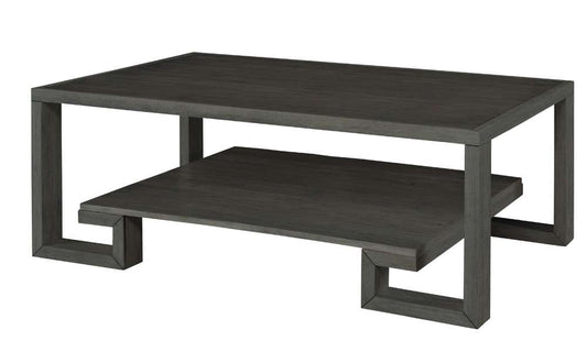 Century Furniture - Curate - Greek Key Cocktail Table-Mink - CT1003-MK veiw 1
