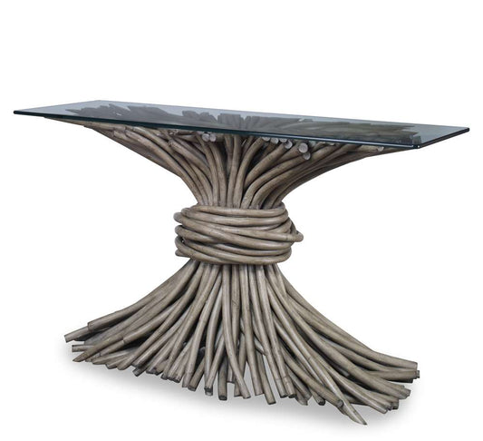 Century Furniture - Curate - Knot Console Table-French Grey - CT2119-GR veiw 1