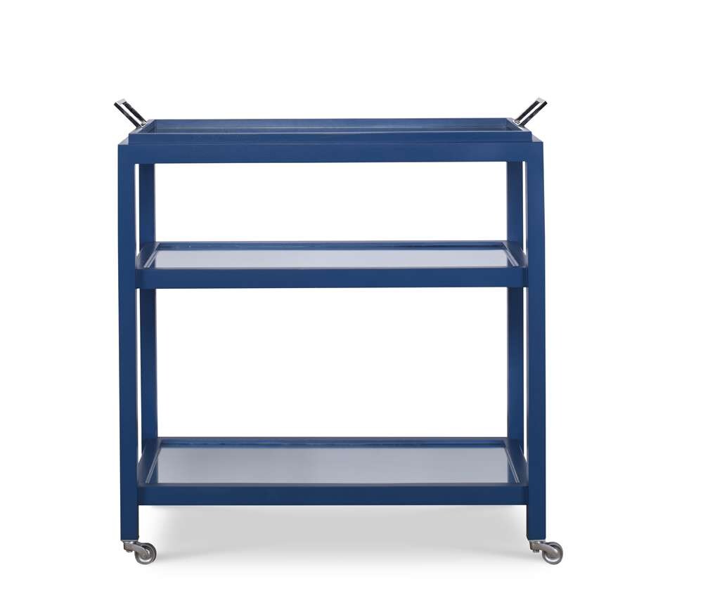 Century Furniture - Curate - Mandalay Bar Cart - Navy - CT6011-NV veiw 2