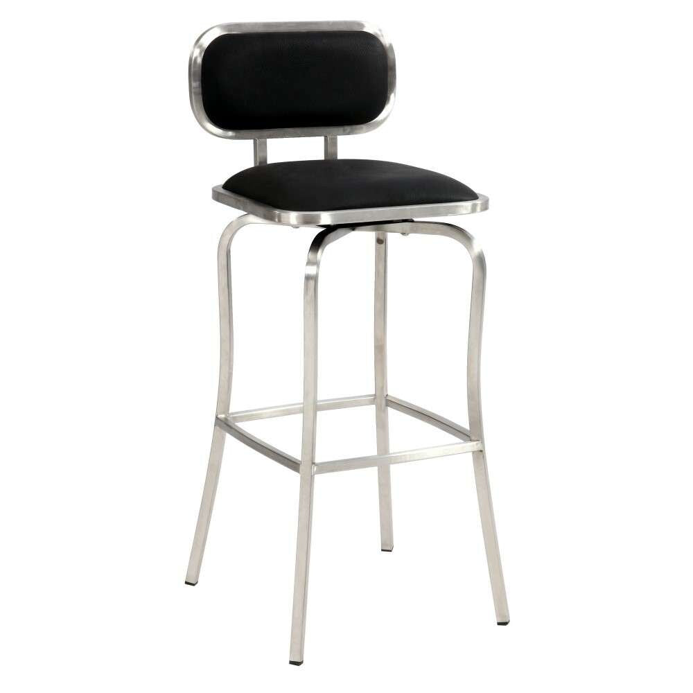 Chintaly - Modern Swivel Bar Stool Black - 1192-BS-BLK veiw 1
