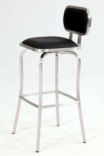 Chintaly - Modern Swivel Bar Stool Black - 1192-BS-BLK veiw 3