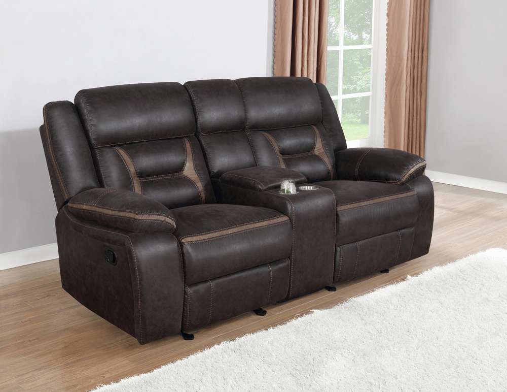 Coaster -  Greer Glider Loveseat W/ Console - 651355 veiw 1