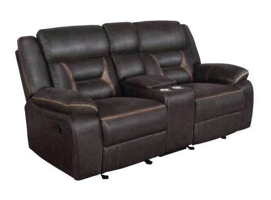 Coaster -  Greer Glider Loveseat W/ Console - 651355 veiw 2