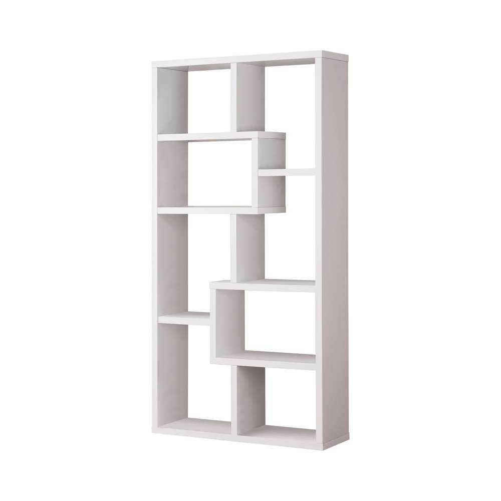 Coaster Theo Weathered Grey 10-Shelf Bookcase - Thumbnail 3