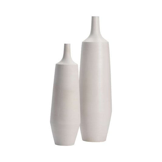 Crestview Collection - Tegan Vase in White Mat Glaze Ceramic Finish - CVVZSA004B veiw 1