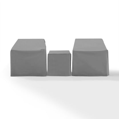 Crosley Furniture - 3 Piece Furniture Cover Set Gray - Two Arm Chairs, End Table - MO75008-GY veiw 1