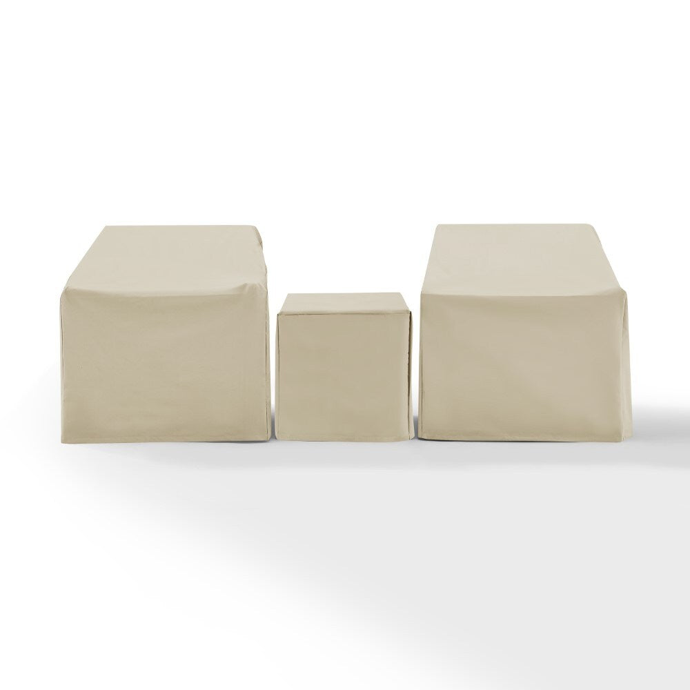 Crosley Furniture - 3 Piece Furniture Cover Set Tan - Two Arm Chairs, End Table - MO75008-TA veiw 1