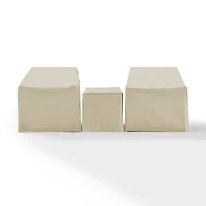 Crosley Furniture - 3 Piece Furniture Cover Set Tan - Two Arm Chairs, End Table - MO75008-TA veiw 1