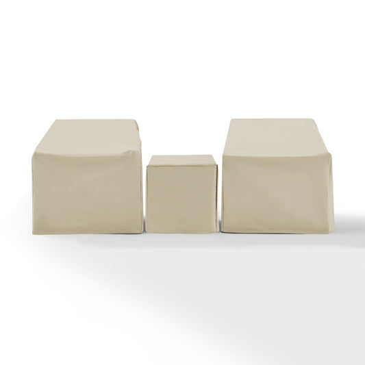 Crosley Furniture - 3 Piece Furniture Cover Set Tan - Two Arm Chairs, End Table - MO75008-TA veiw 1