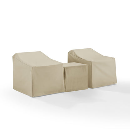 Crosley Furniture - 3 Piece Furniture Cover Set Tan - Two Arm Chairs, End Table - MO75008-TA veiw 2
