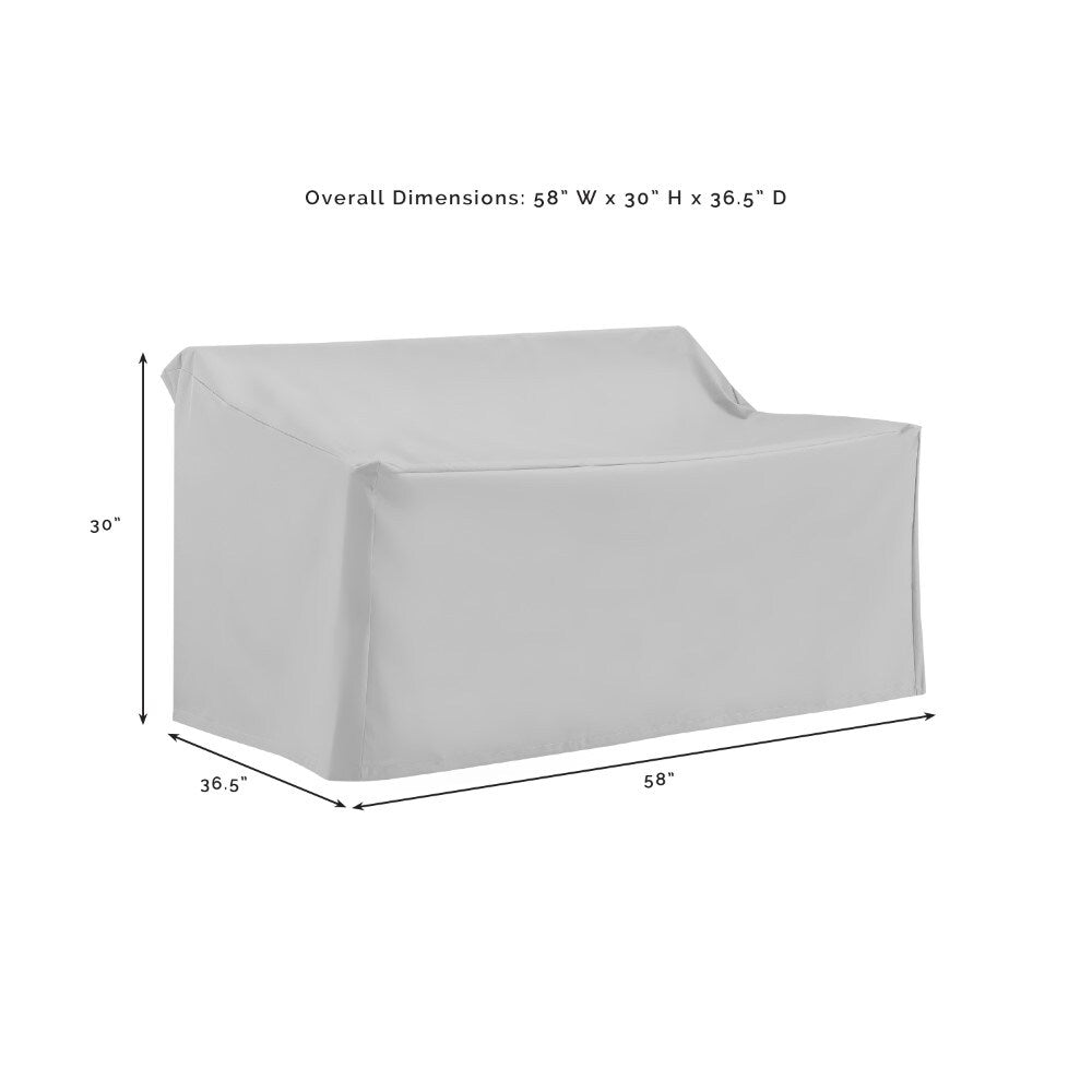 Crosley Furniture - 3 Piece Sectional Cover Set Gray - Loveseat, Sofa, Square Table/Ottoman - MO75010-GY veiw 3