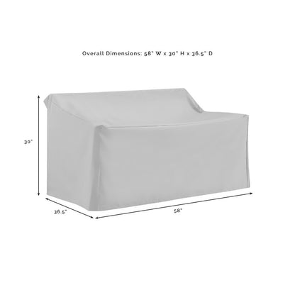Crosley Furniture - 3 Piece Sectional Cover Set Gray - Loveseat, Sofa, Square Table/Ottoman - MO75010-GY veiw 3