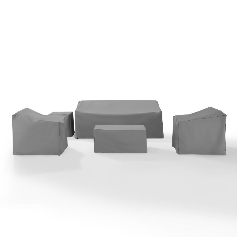Crosley Furniture - 5 Piece Furniture Cover Set Gray - Sofa, Two Arm Chairs, End Table, Rectangle Table - MO75006-GY veiw 1