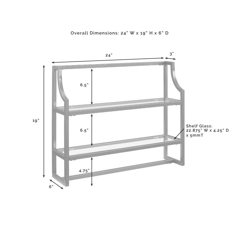 Crosley Furniture - Aimee Wall Shelf Oil Rubbed Bronze - CF6204-BZ veiw 3