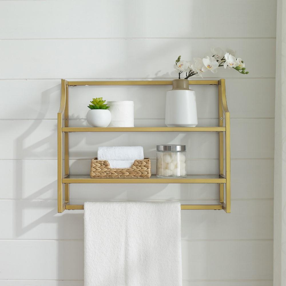 Crosley Furniture - Aimee Wall Shelf Soft Gold - CF6204-GL veiw 4