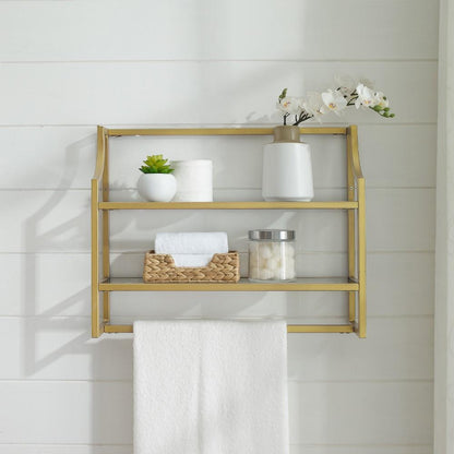 Crosley Furniture - Aimee Wall Shelf Soft Gold - CF6204-GL veiw 4