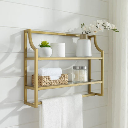 Crosley Furniture - Aimee Wall Shelf Soft Gold - CF6204-GL veiw 6