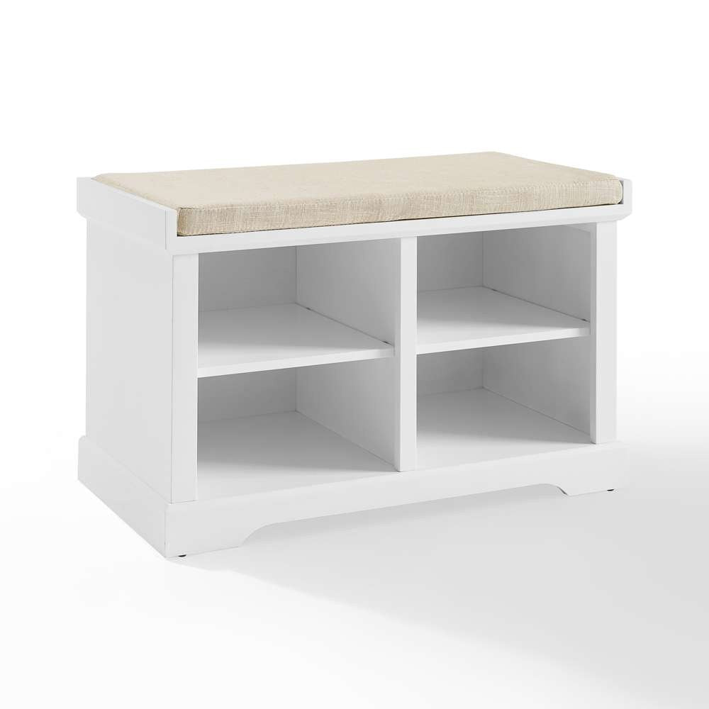 Crosley Furniture - Anderson Storage Bench White/Tan - CF6031-WH veiw 2