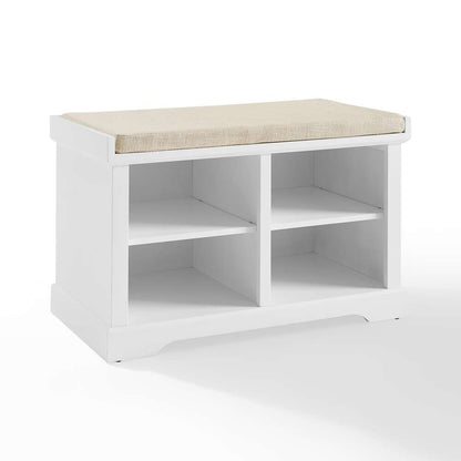 Crosley Furniture - Anderson Storage Bench White/Tan - CF6031-WH veiw 2