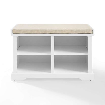 Crosley Furniture - Anderson Storage Bench White/Tan - CF6031-WH veiw 3